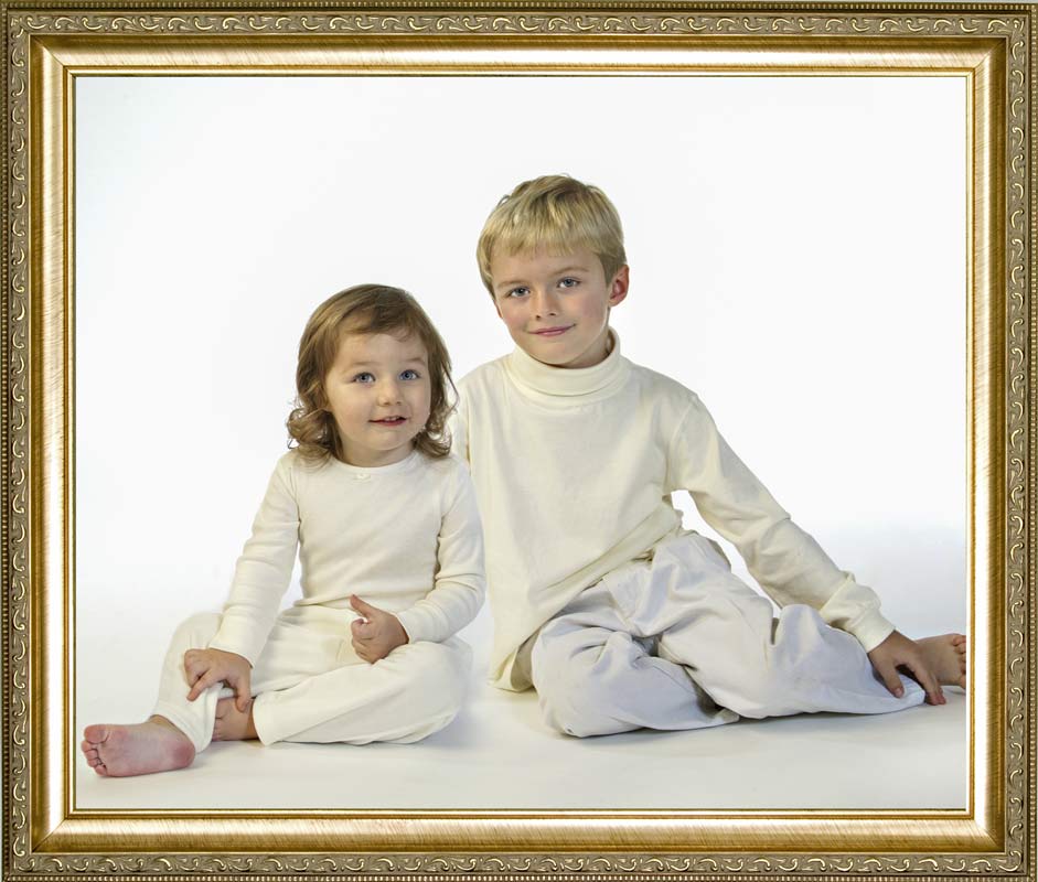 Children's Portrait in studio on white background by Peter M. Budraitis Photography