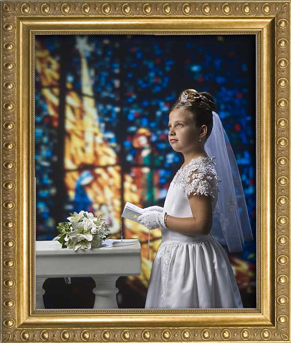 First Holy Communion Portrait in studio by Peter M. Budraitis Photography